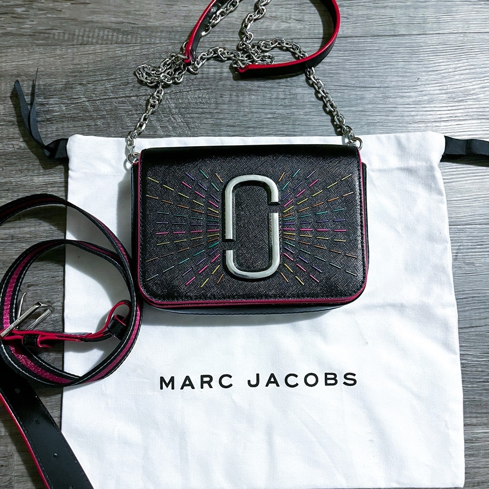 Marc Jacobs Hip Shot Confetti Leather Belt / Crossbody Bag